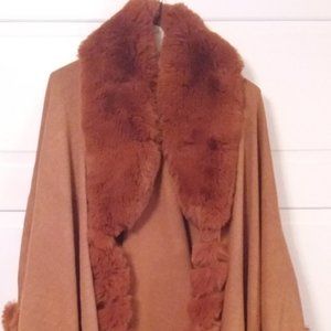 Faux Fur Shawl over the shoulder
